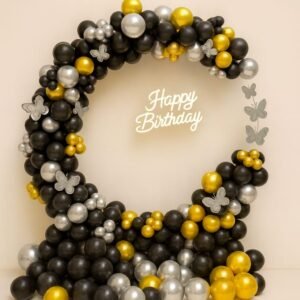 Black and gold luxe celebration ring