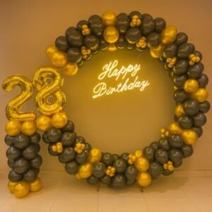 Golden glam birthday ring